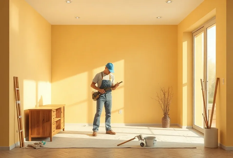Intérieur rénové après travaux de peinture à Colomiers